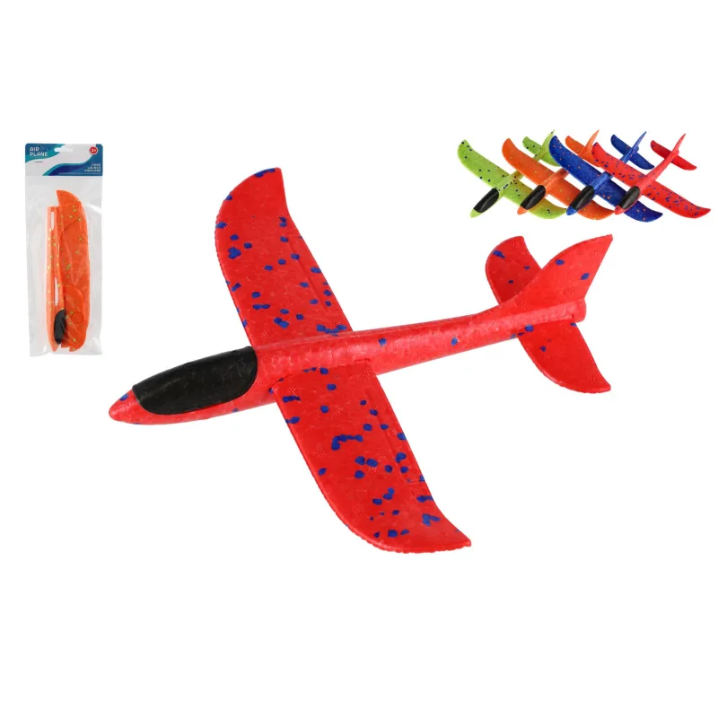 Teddies Lietadlo hádzacie polystyrén 22cm 4 farby