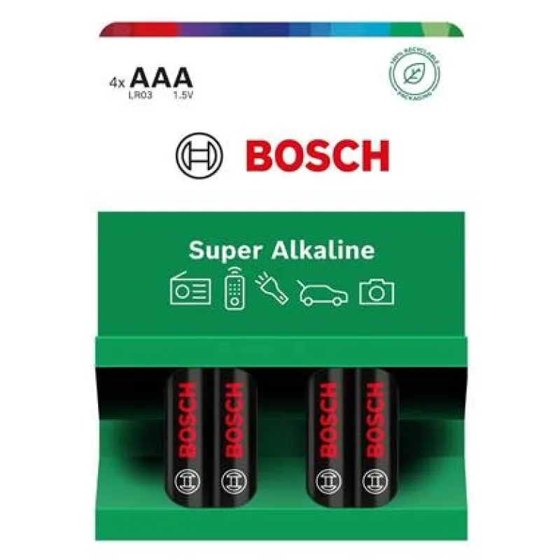 Bosch LR03SA4B/ 00 Super Alkaline (Blistr 4 ks) 444200,00