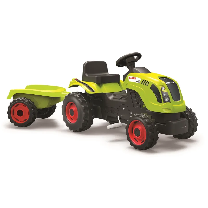 Smoby Voyager Smoby Vychádzkový traktor CLAAS zelený s vozíkom