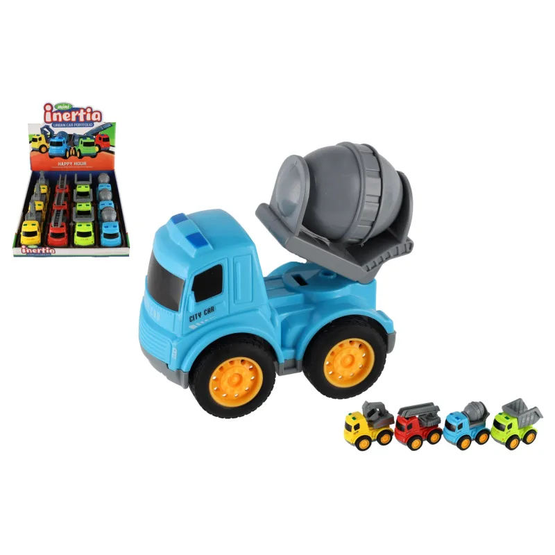 Teddies Auto stavebné nákladné plast 9cm na zotrvačník 4 druhy