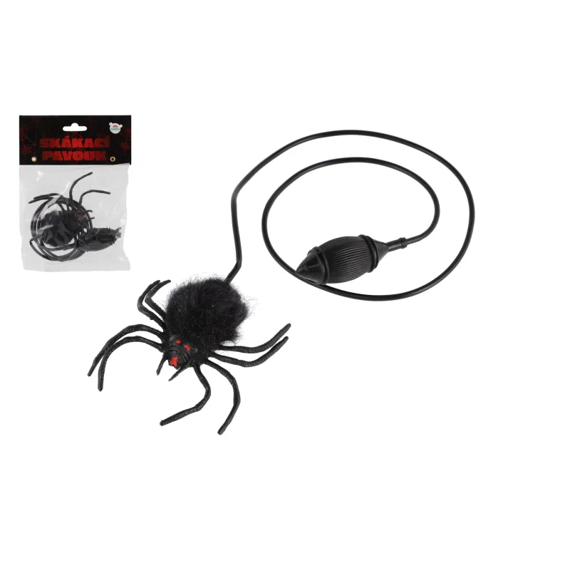 Teddies Pavúk skákajúci plyš/plast 7cm v sáčku 14x19x3cm