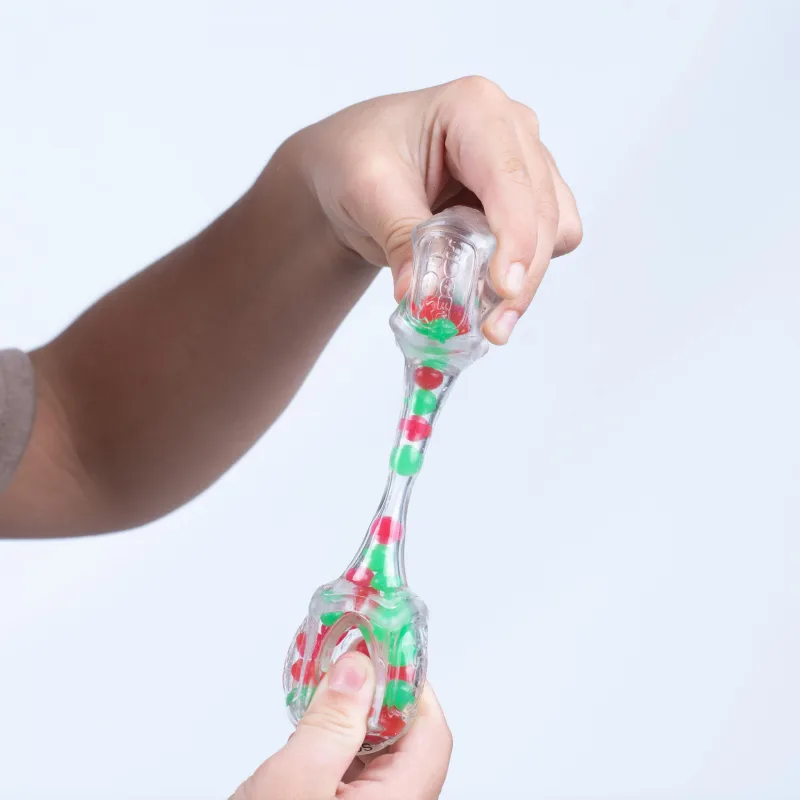 Glumi Mac Toys Fidget Blox Sound - relaxační kostka - zelená a červená