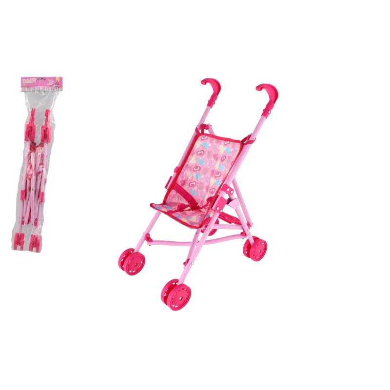 Teddies Kočík pre bábiky golfové palice kov/plast v sáčku 17x66x9cm