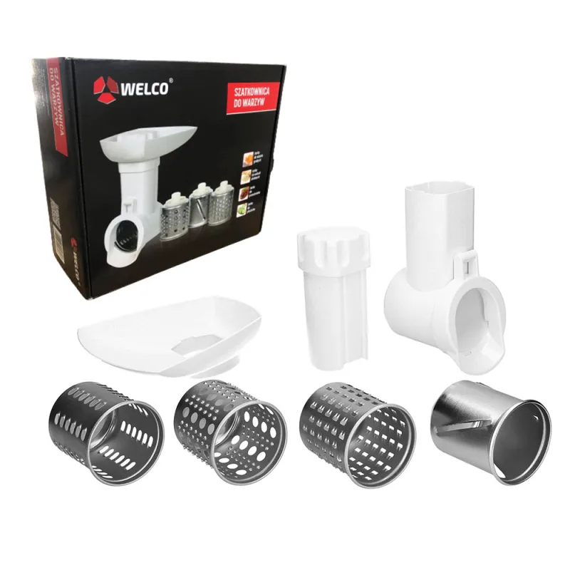 Nadstavec pre bubienkové strúhadlá (sada 4 ks) – Welco AJS RE-0747, kompatibilný s mlynčekmi Zelmer, Kluge a Bosch