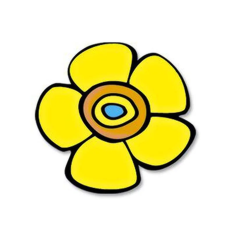 Bellatex kuchyňská podložka Kytka žlutá, 10x10 cm