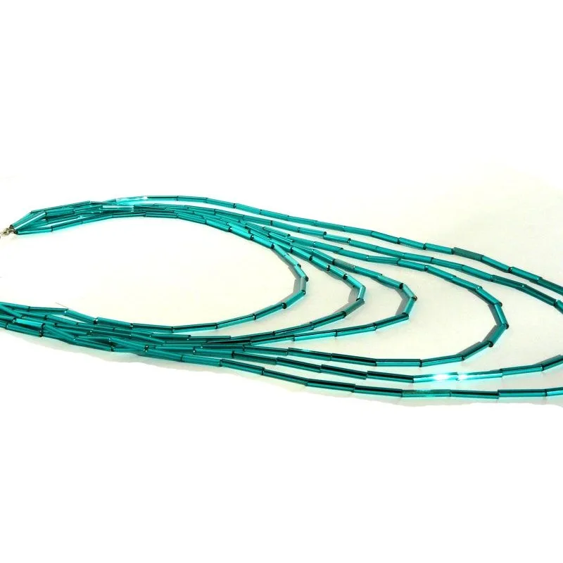 Náhrdelník z korálků Smaragdový vodopád