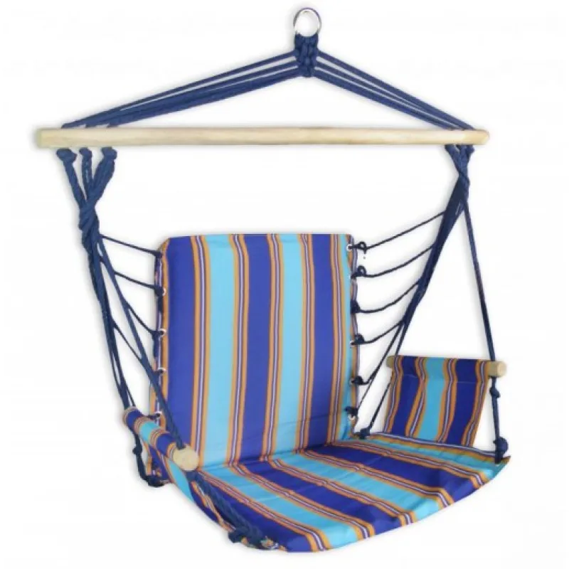 Sedco Houpací křeslo Relax s výplní, modro-oranžové, 100 kg