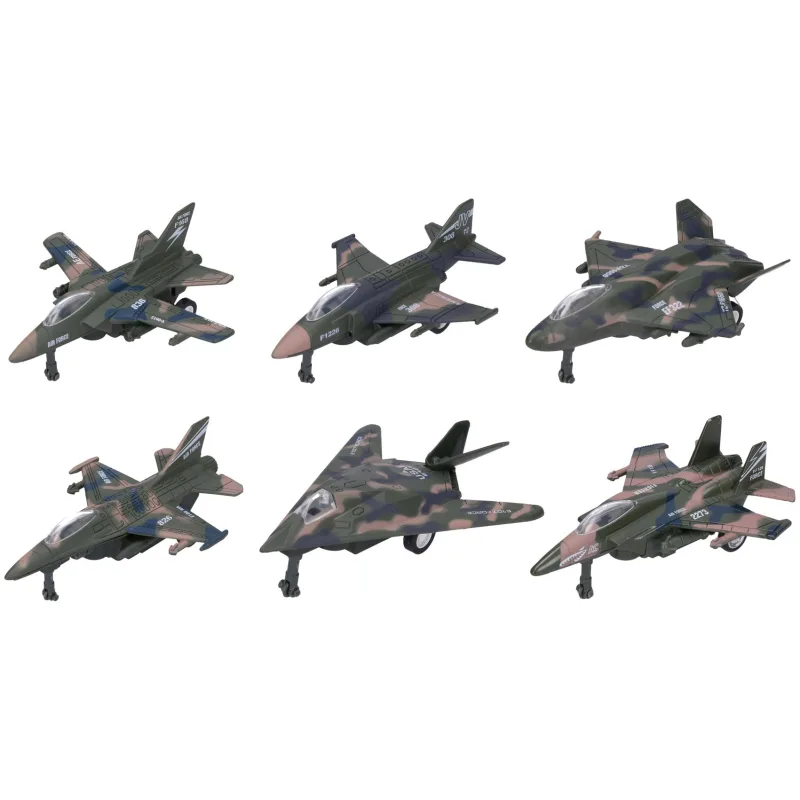 Wiky Lietadlo/stíhačka kov/plast 12cm na spätné natiahnutie mix druhov