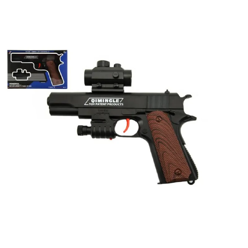 Teddies Pištoľ na mäkké guličky plast 20cm v krabičke 24x15x4cm