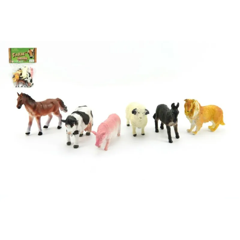 Teddies Zvieratká farma 6ks plast 9cm v sáčku