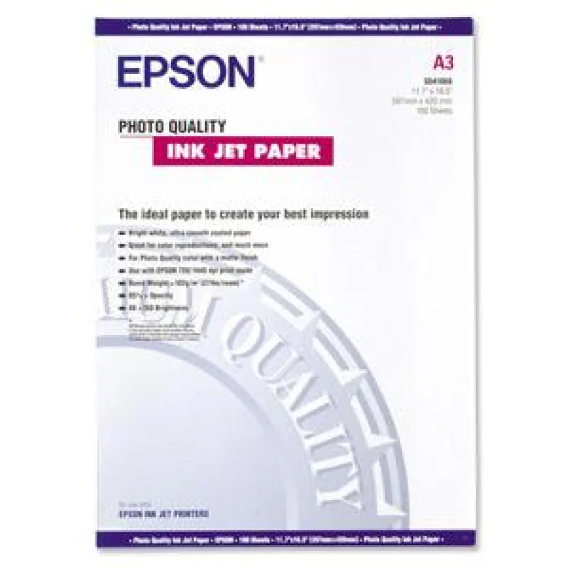 EPSON A3,Photo Quality Inkjet Paper (100listů) C13S041068