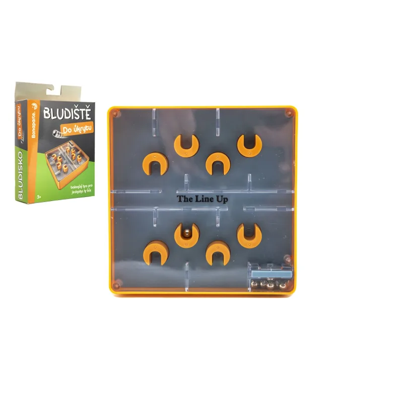 Bonaparte Bludisko / hlavolam Do úkrytu plast 12x12cm balančné hra 2 farby v krabičke 13x18x4cm