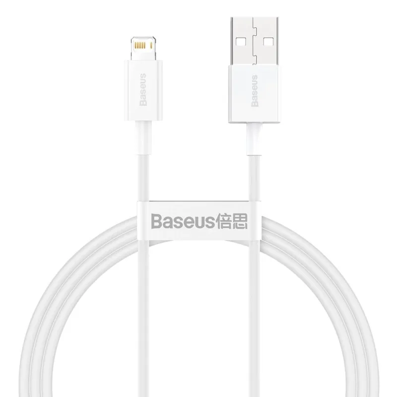 NONAME Baseus Datový kabel Superior Series USB/Lightning 1m (2.4 A) bílá 6953156205413