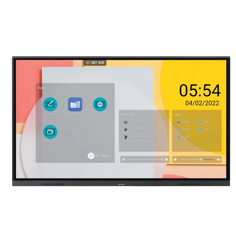 SHARP/NEC 65" LED SHARP PN-L652B,3840x2160,16/7,400cd,touch 60005557