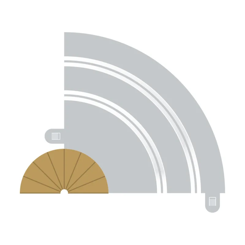 Scalextric Rozšírenie trate SCALEXTRIC C8279 - Border, Kerb & Barrier - Curve - R1 - 22.5DEG Inner