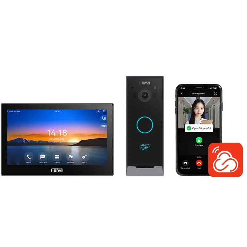 GRANDSTREAM Fanvil VIK-01, video interkom kit (dotyková stanice i504W + interkom i60 + app), Wi-Fi, 7", PoE VIK-01