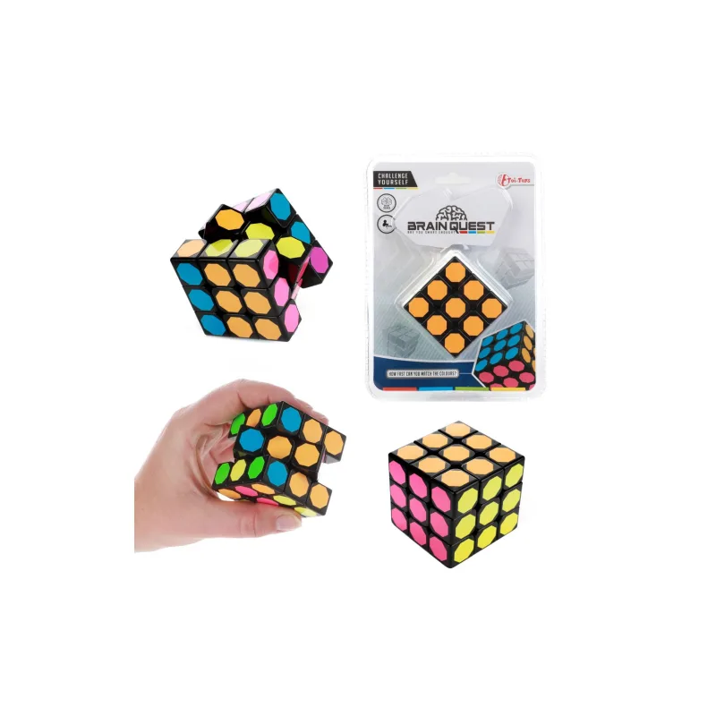 Teddies Hlavolam kocka plast 6x6cm v blistri