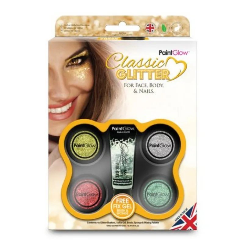 PaintGlow Sada třpytek na tělo, obličej a nehty classic