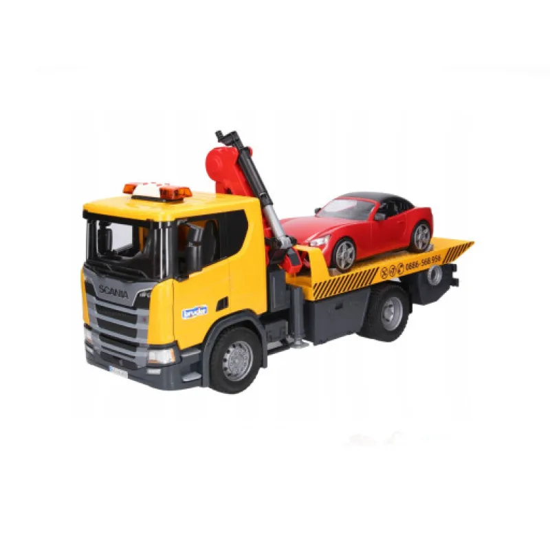 Bruder 3552 Odtahové vozidlo Scania Super 560R s osobním autem