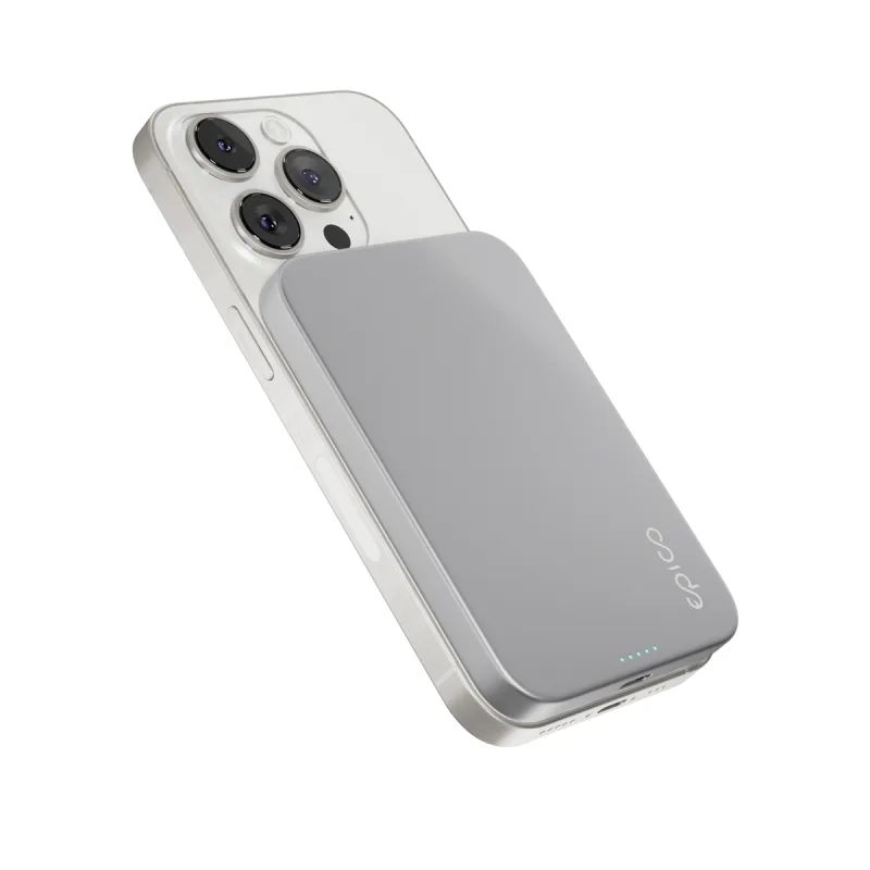 Epico 5000mAh Alu PowerBanka s MagSafe - stříbrná 9915112100056
