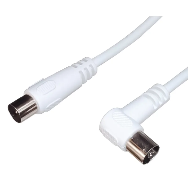 PremiumCord TV kabel M/F 90°, 2m ktmf02U