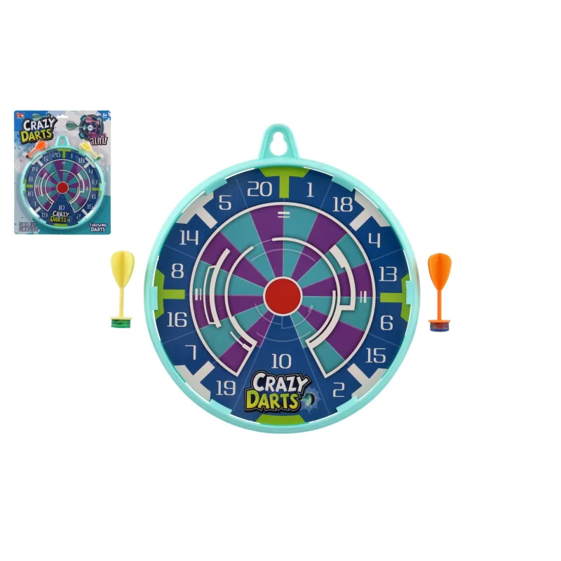 Teddies Terč so šípkami lepiacimi 2ks plast priemer 23cm na karte