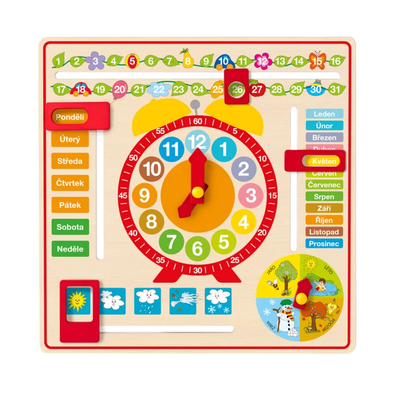 Woody Viacúčelový kalendár s hodinami SK