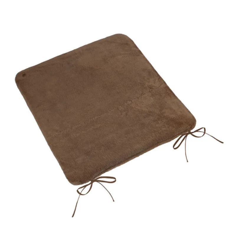 Bellatex Sedák hladký Korall micro, kávová - 40x40cm