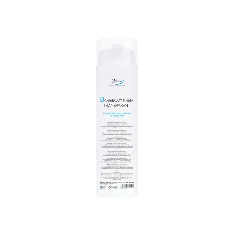 2Derm Bariérový krém Transparent 200 ml