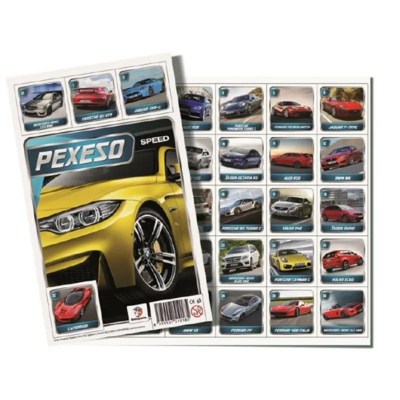 Bonaparte Pexeso Autá spoločenská hra 32 obrázkových dvojíc