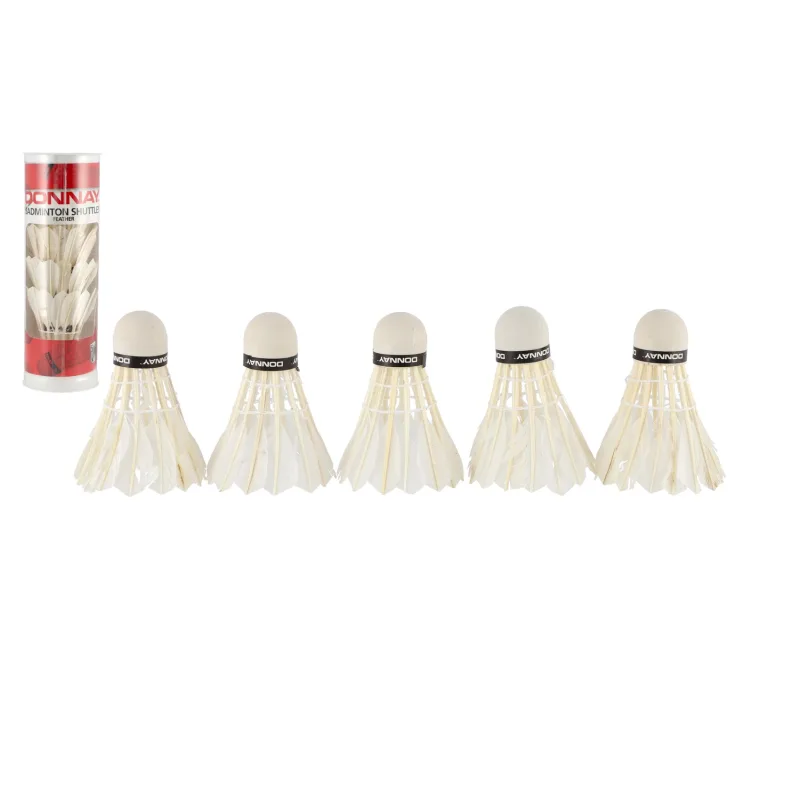 Teddies Loptičky/Košíčky na bedminton perové 5ks v tube 6,5x19,5x6,5cm