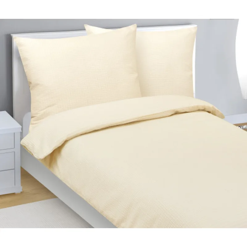 Bellatex Povlečení krep, Béžová uni - 140x220, 70x90 cm