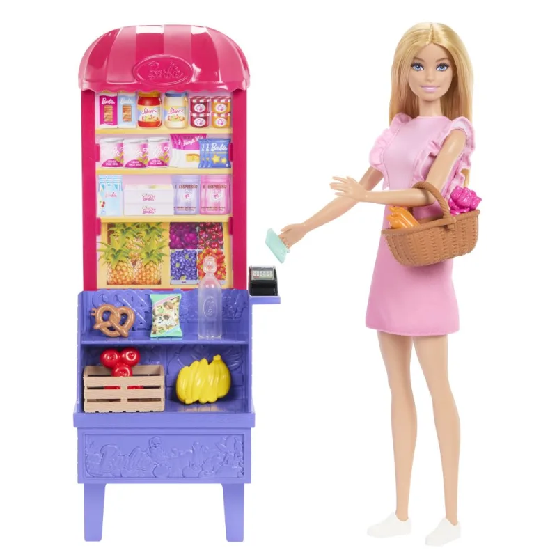 Mattel Barbie BÁBIKA MALIBU NAKUPUJE HERNÝ SET