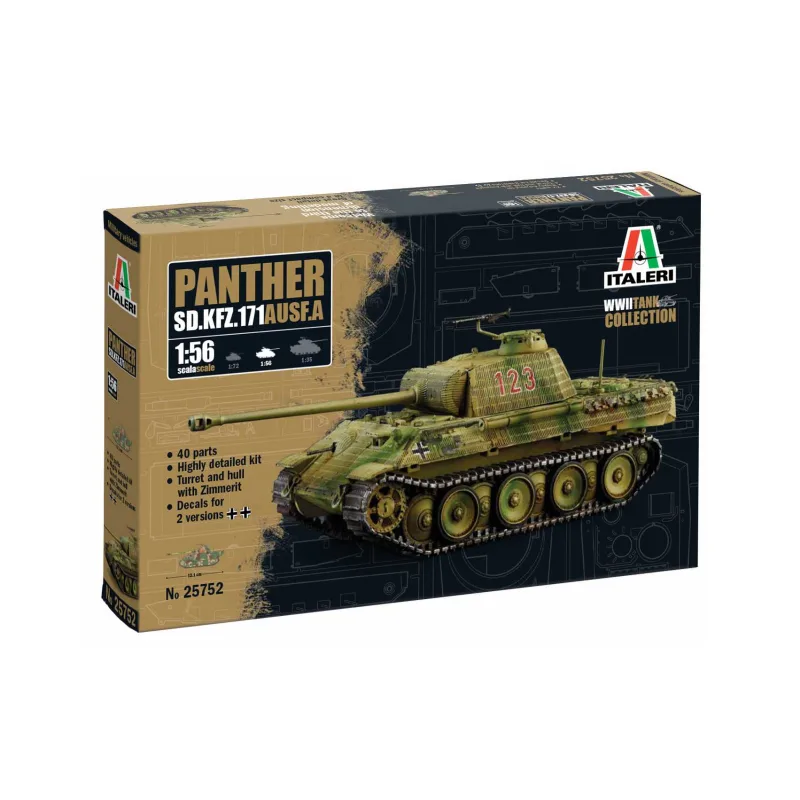 Italeri Model Kit tank 25752 - Sd. Kfz. 171 Panther Ausf. A (1:56)