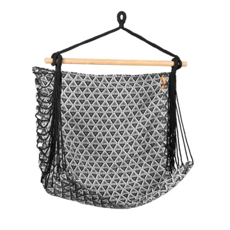 Spokey ETNO Závěsné houpací křeslo, černo-bílá do 120kg