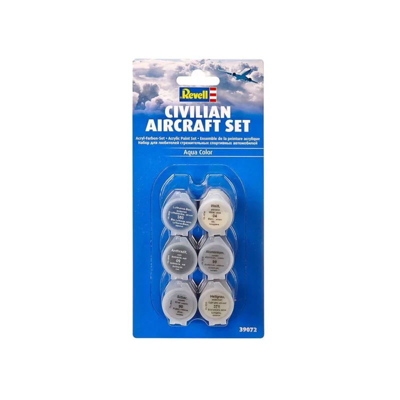 Revell Sada farieb Aqua Color 39072 - Civilian Aircraft Set