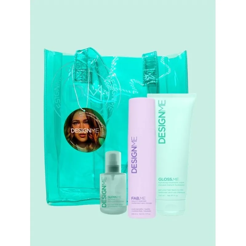 DesignMe Hydrating Glow and Go Bag 250 ml + 230 ml +80 ml