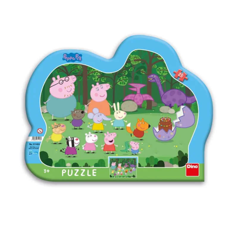 Dino PEPPA PIG 25 Obrysové puzzle