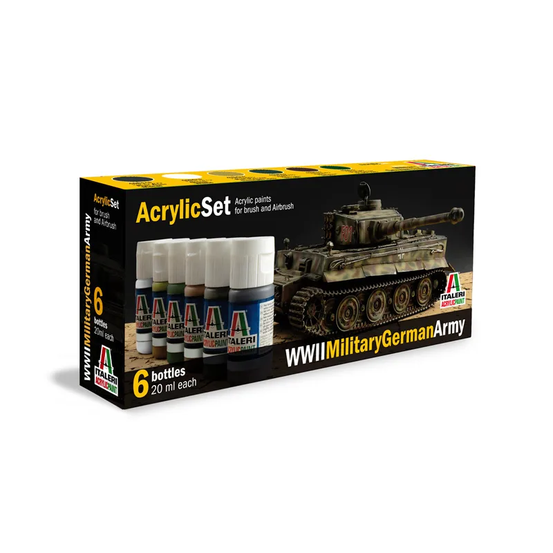 Italeri Taleri Sada akrylových farieb 433AP - WWII Military German Army 6 ks