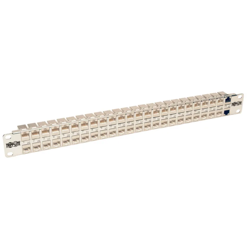 EATON Patch panel průchozí STP stíněný pro montáž do racku 1U, 48x Cat6a, RJ45 Ethernet N254-048-SH-6A
