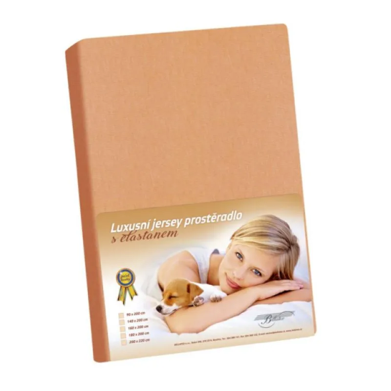 Bellatex Jersey prostěradlo s elastanem lososové - 140x200 cm