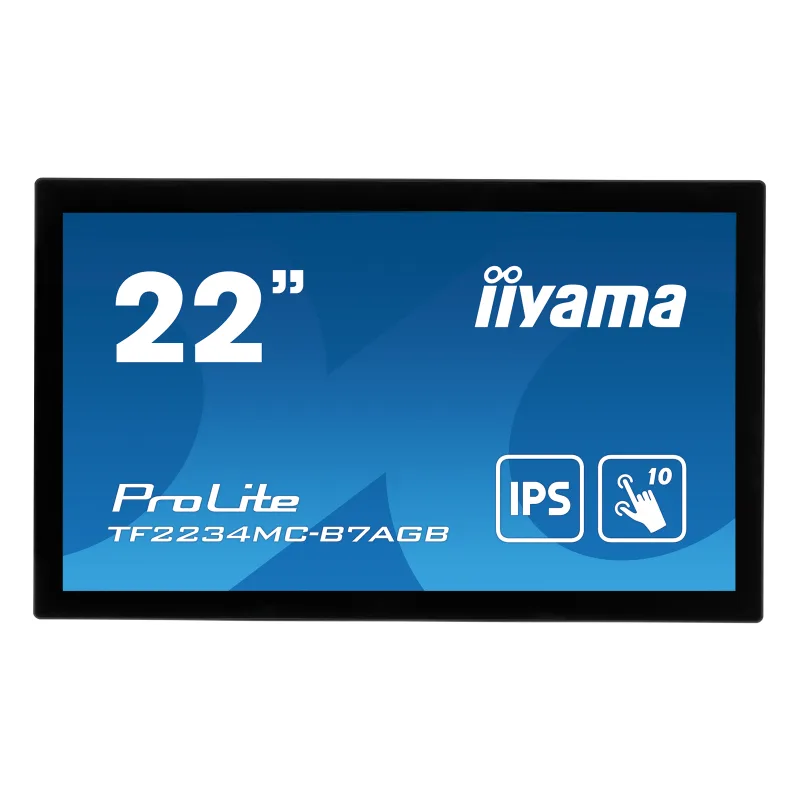 22" iiyama TF2234MC-B7AGB: IPS, FullHD, capacitive, 10P, 350cd/m2, VGA, HDMI, DP, IP65, černý TF2234MC-B7AGB