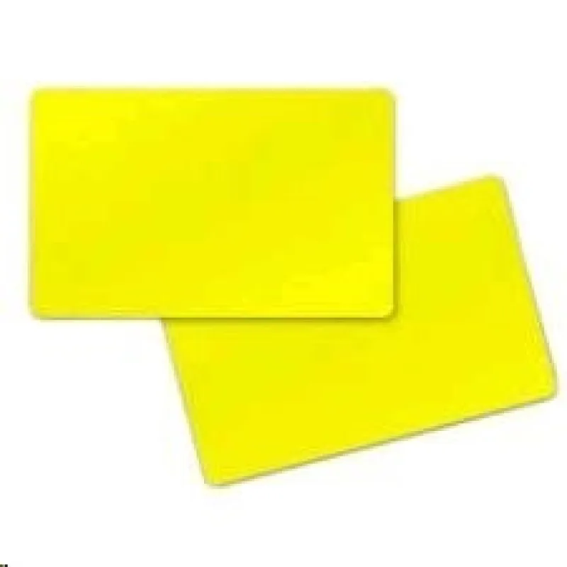 ZEBRA Premier (PVC) Yelow Cards,Card, 30 mil,500ks 104523-131