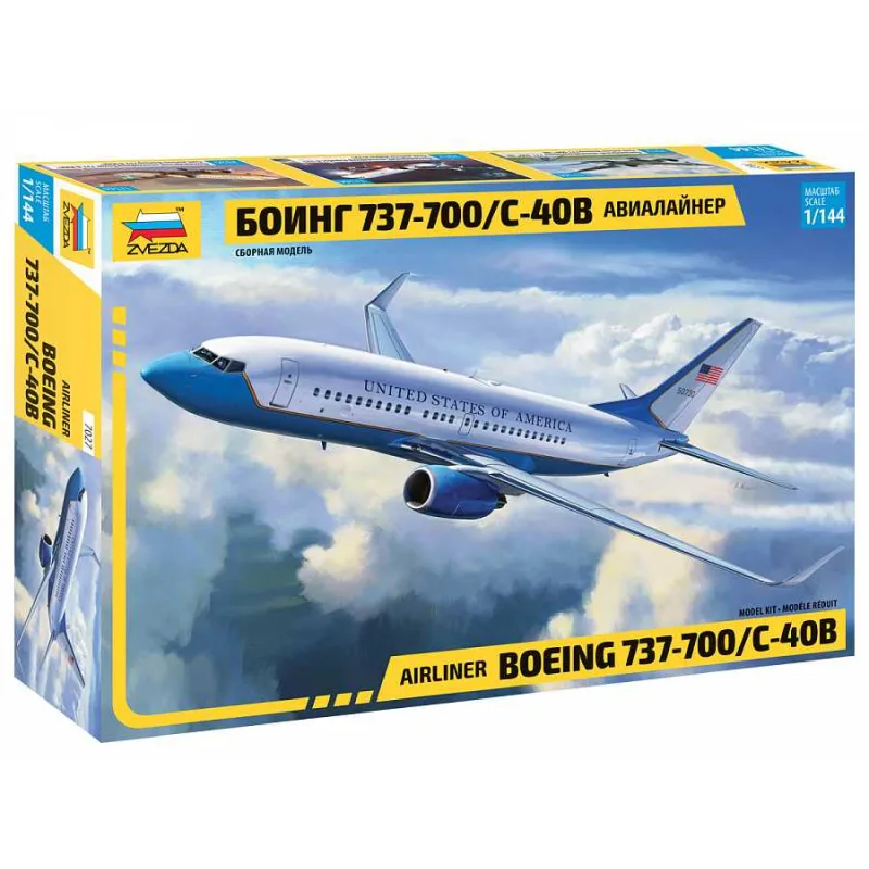 Zvezda Model Kit lietadlo 7027 - Boeing 737-700/C-40B (1:144)