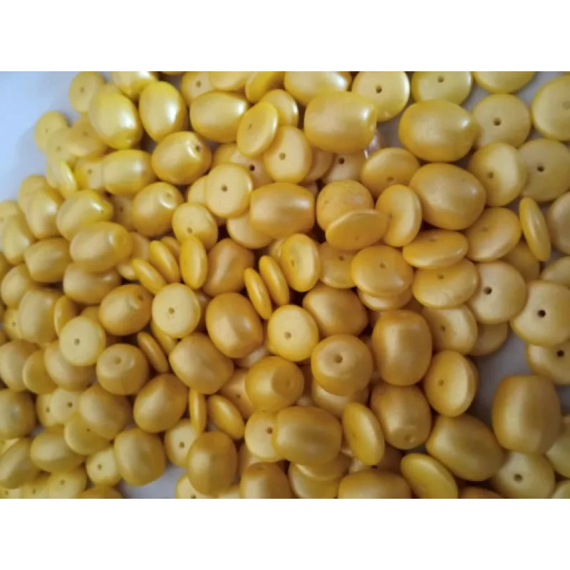 Skleněné korálky Jablonec - Žlutý mix 55g