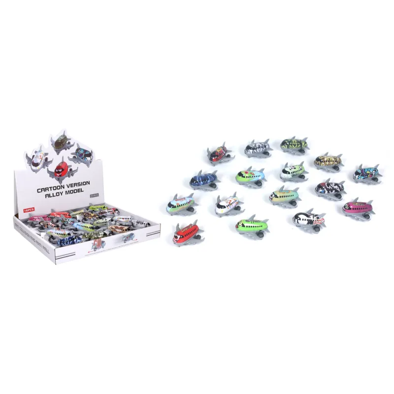 Wiky Lietadlo kov/plast 7,5 cm na spätné natiahnutie mix farieb