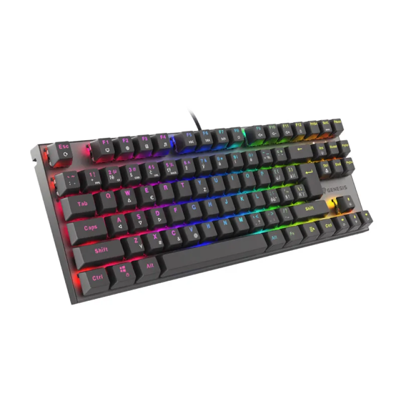 Genesis herní mechanická klávesnice THOR 303/TKL/RGB/Outemu Red/Drátová USB/CZ-SK layout/Černá NKG-1883