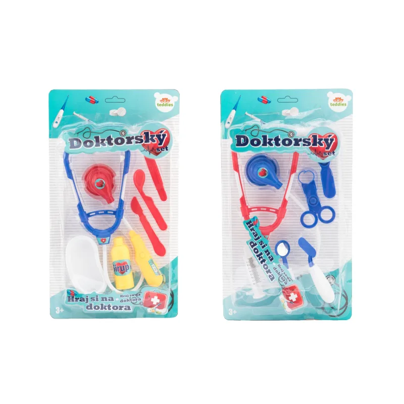 Teddies Sada doktor/lekár plast 2 druhy na karte 20x36x4cm
