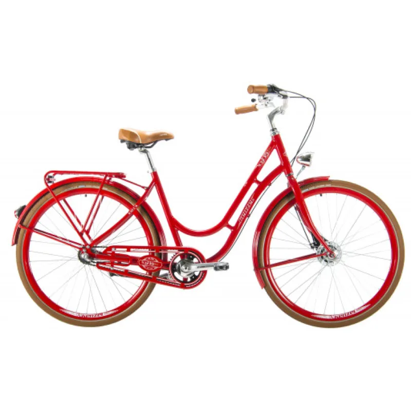 Kenzel jízdní kolo Nostalgic Deluxe 3spd 28" 2026 červeno-bílé