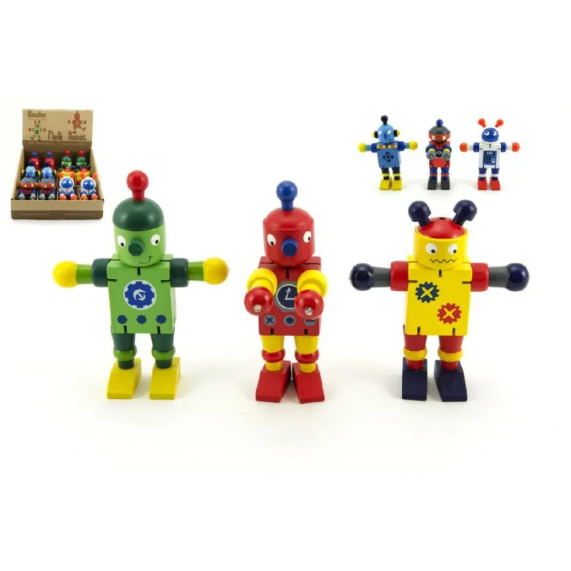 Teddies Robot drevo 12cm asst 6 druhov, od 18 mesiacov